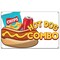 Signmission Hot Dog Combo Banner Concession Stand Food Truck Single Sided B-72 Hot Dog Combo19 - alternate 1